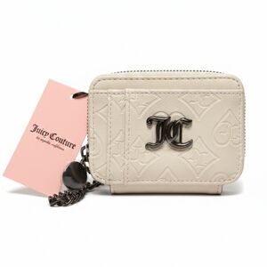 Juicy Couture Ivory Card Holder with Silver Logo